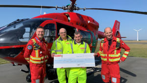 A55 Improvements Scheme provide donation to the Wales Air Ambulance