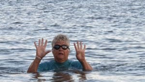 Gran who started sea swimming after sepsis takes part in Wales Air Ambulance water challenge Splash 21