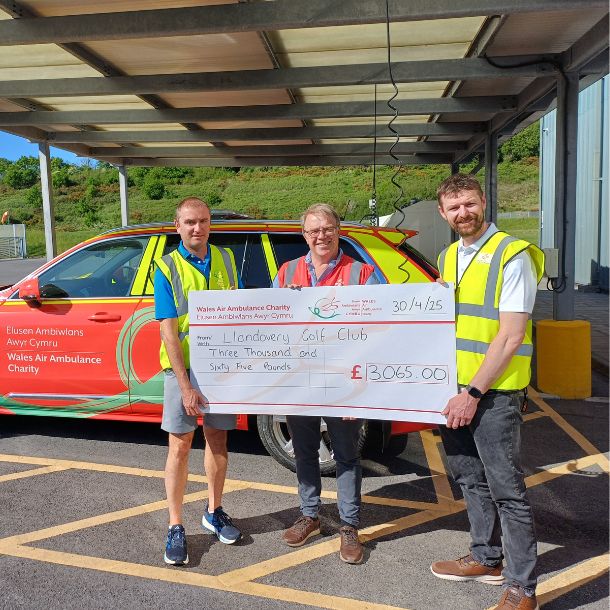 Cheque presentation with Regional Fundraising Manager and fundraisers.